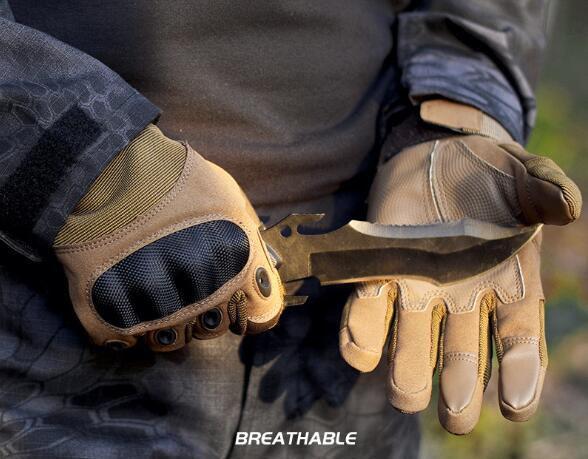 B8 Touch Screen Anti-Skid Hard Knuckle Full Finger Tactical Gloves