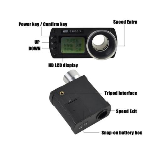 X3300 E9800V Multifunctional Tachometer Tactical Speed Tester Chronograph