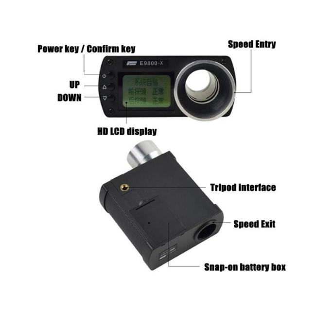 X3300 E9800V Multifunctional Tachometer Tactical Speed Tester Chronograph