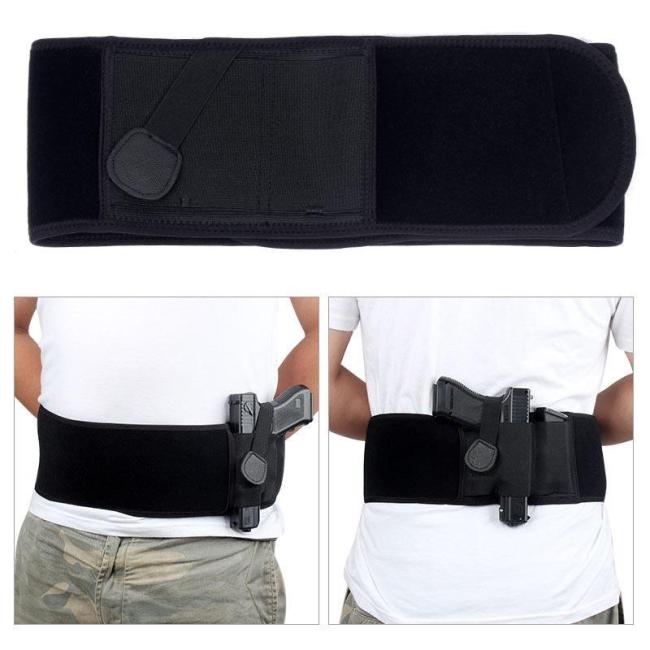 Pistol Left and Right Hidden Belly Band Holster