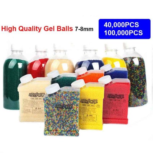 40000/100000pcs 7-8MM Hardened Coloured Gel Balls