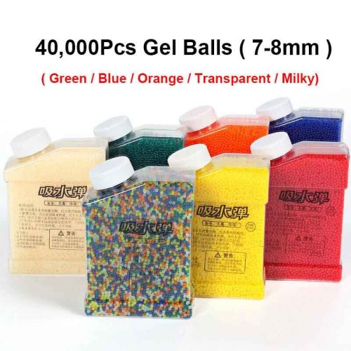40000/100000pcs 7-8MM Hardened Coloured Gel Balls