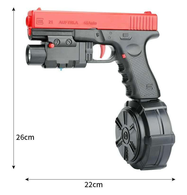 JM Glock X-2 Gel Blaster size