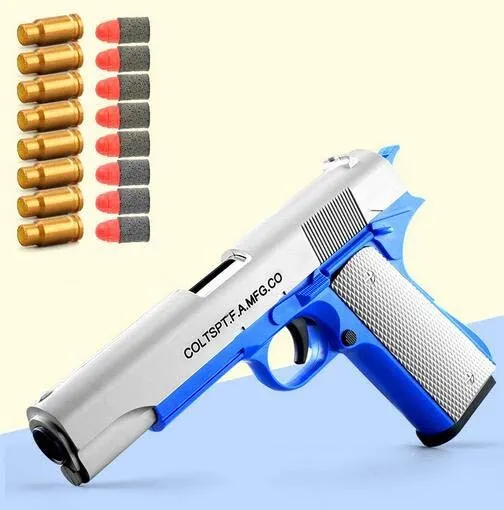 F901 M1911 Shell Ejecting EVA Foam Darts Blaster