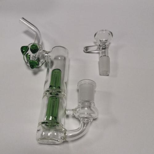 6'' Portable Collectibles Green Glass Hookah Bong Water Smoking Pipe