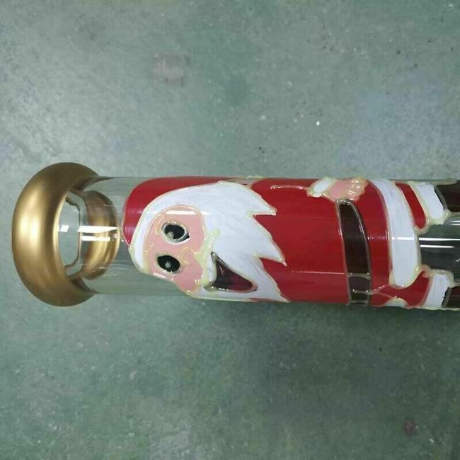 10'' Christmas Xmas Santa Glass Bong Beaker Hookah Water Pipe