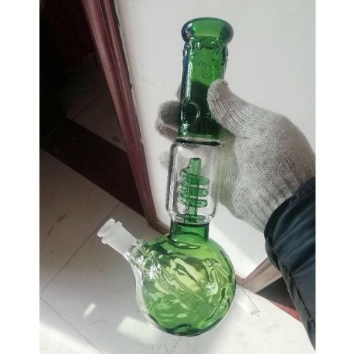 10'' Green Spherical Base Smoking Water Pipe Hookah Glass Bong