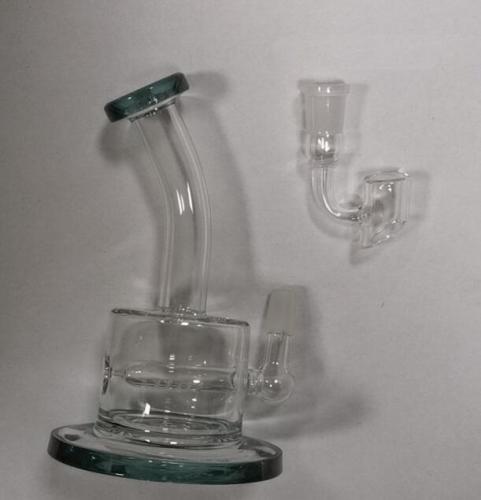 7'' Portable Clear Glass Bong Hookah Water Pipe Smoking Kits
