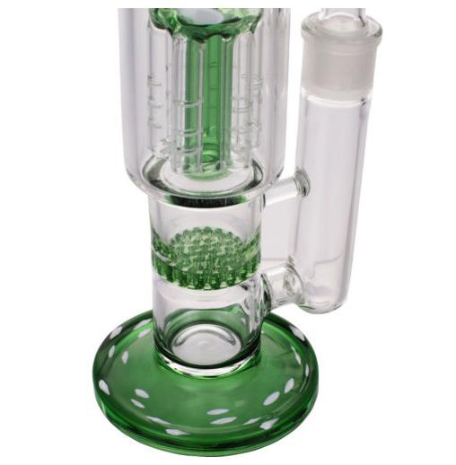 10" Long Straight Glass Vase Bottle Hookah Shisha Smoking  Bongs Set 