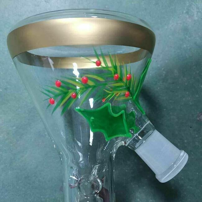 10'' Christmas Xmas Santa Glass Bong Beaker Hookah Water Pipe