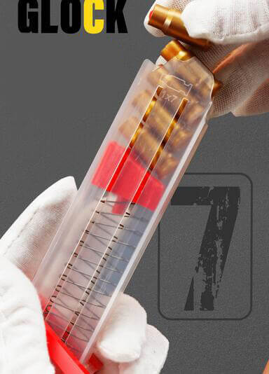 Transparent Shell Ejecting Glock Dart Blaster
