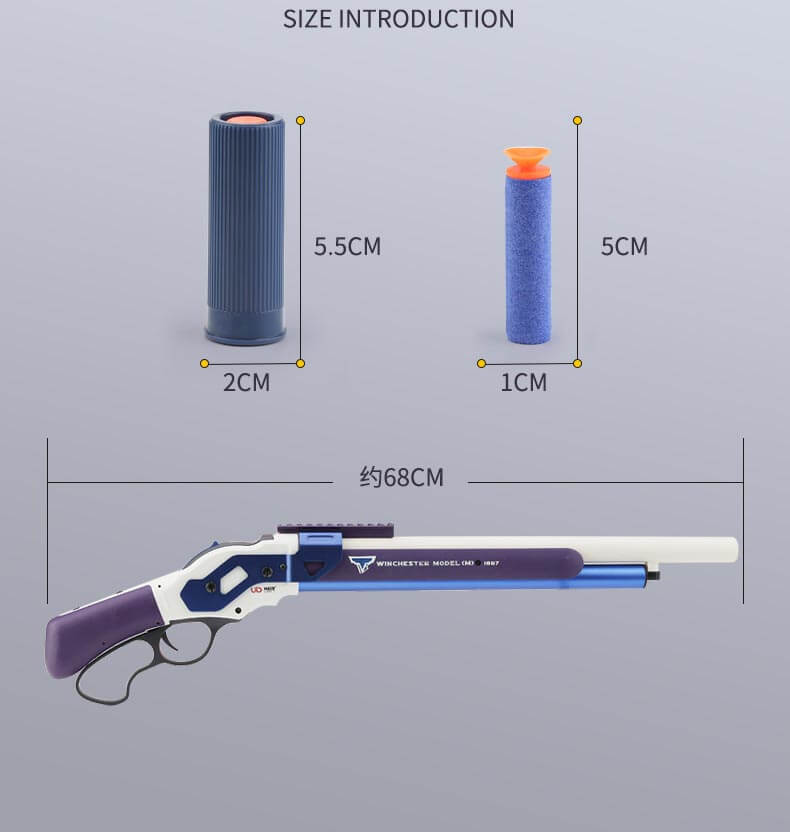 UDL M1887 Nerf Gun Winchester Shell Ejecting Lever Action Shotgun Blaster