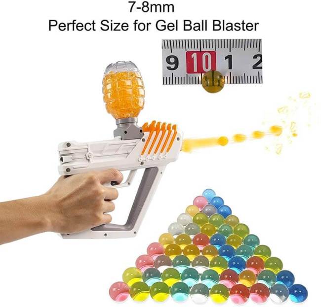 120,000Pcs Gel Ball Bullet Refill Ammo 7-8mm - Color Blue, Orange, Mix