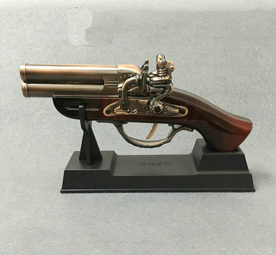 Antique Pistol Gun shaped Lighter with stand 