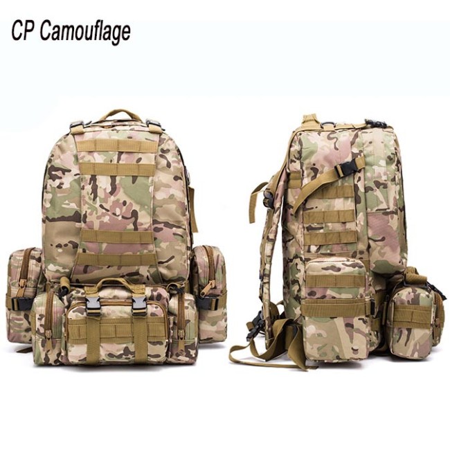 56-75L 3D Outdoor Sport Military Tactical Bag Rucksacks Backpack