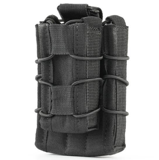 Open Top Double Decker Single MOLLE Tactical Magazine Pouch