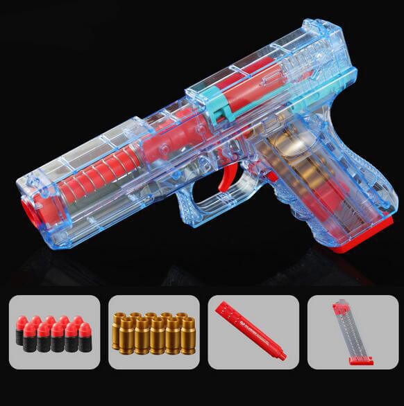 Transparent Shell Ejecting Glock Dart Blaster