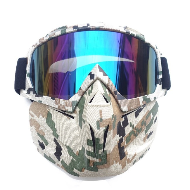 Retro Harley Tactical Face Mask with Detachable Google