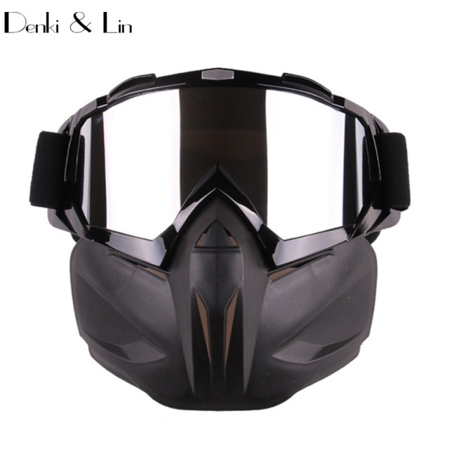 Retro Harley Tactical Face Mask with Detachable Google