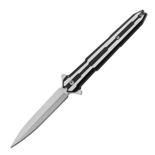 Assisted Flipper Pocket Folding Knife Stiletto Sword Satin Plain Blade