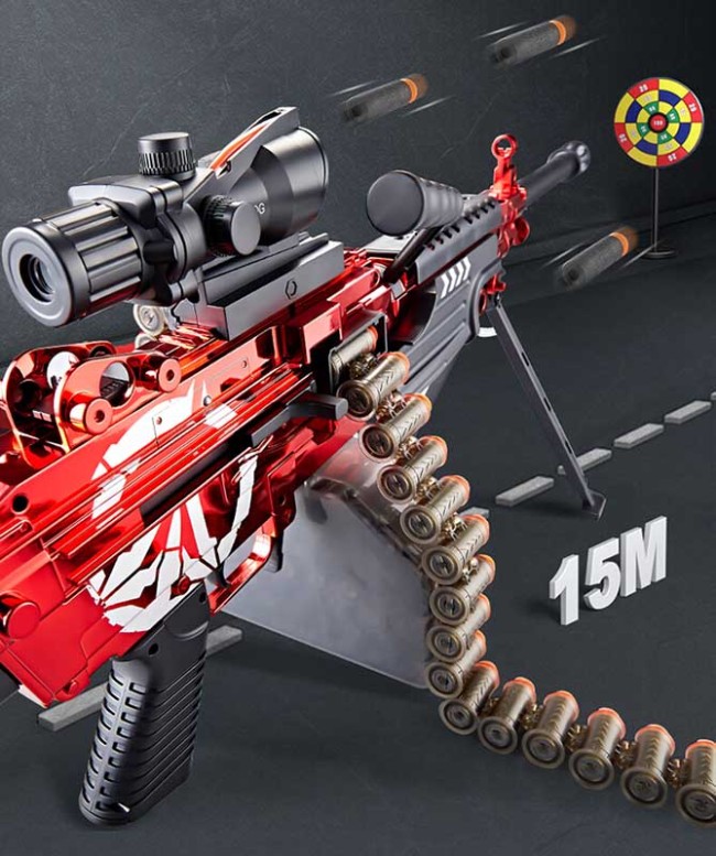 Lehui SAW M249 LMG Machine Gun Foam Dart Blaster