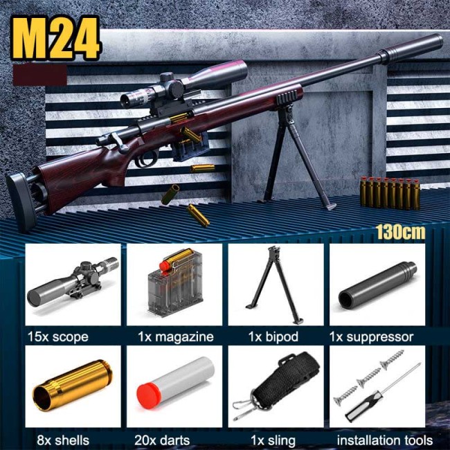 Handi M24 Foam Blaster Shell Ejection Sniper Toy