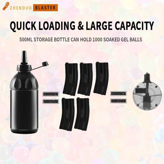 Gel Ball Speed Loader Bottle with 7-8mm 40000 Gellets