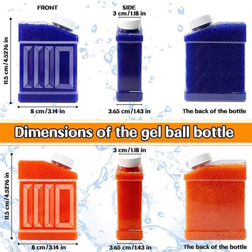 7-8mm Gel Balls 80000PCS Blue Orange Color with Bottles