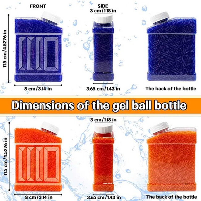 7-8mm Gel Balls 80000PCS Blue Orange Color with Bottles (US Stock)