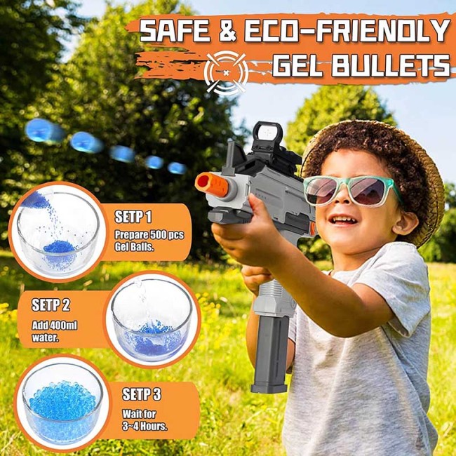 UZI Electric Automatic Gel Ball Blaster with Drum Magazine