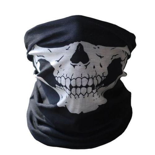 Skull Bandana Motorcycle Half Face Mask Headband Military Game Masks