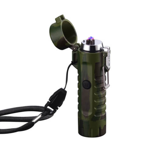 F16 Outdoor LED Waterproof Torch Windproof Lighter 