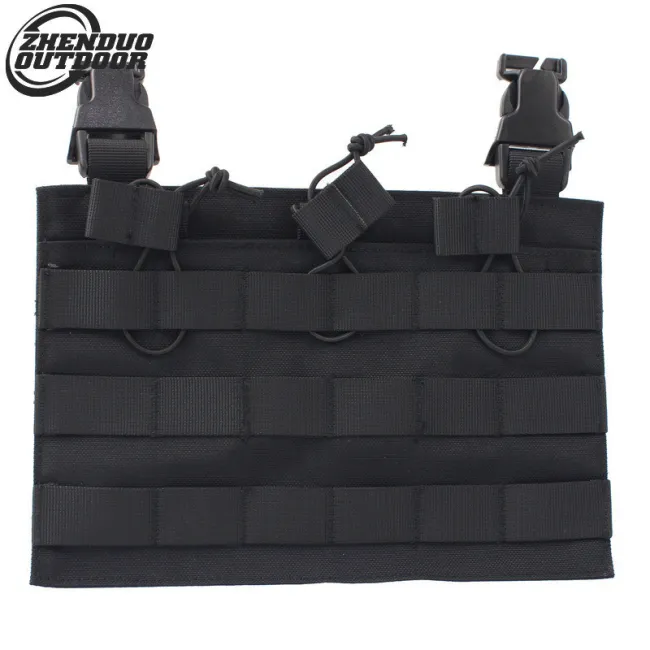 Tactical MOLLE Front Flap Tactical Vest Triple Front Panel