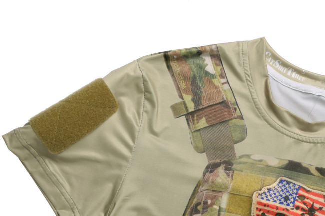 3D camouflage short-sleeved T-shirt