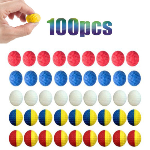 100pcs Eva Round Ball Bullet Refill Ammo Zeus Apollo Series Blaster