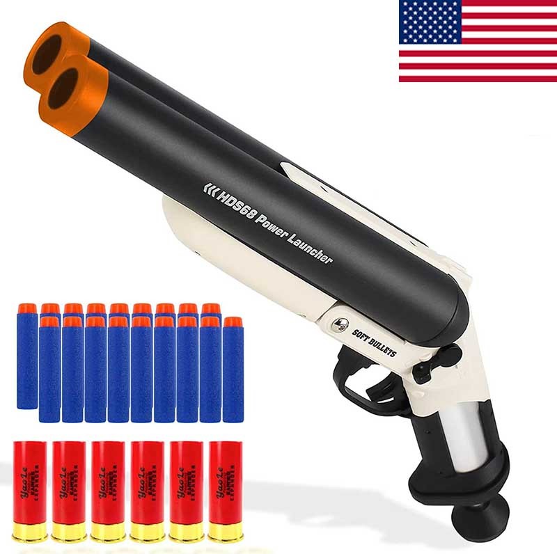 HDS68 Sawed Off Double Barrel Shotgun Foam Dart Blaster (US Stock)
