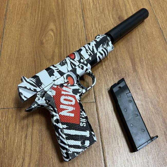 Manual M1911 Graffiti Gel Ball Blaster Kids Orby Gun