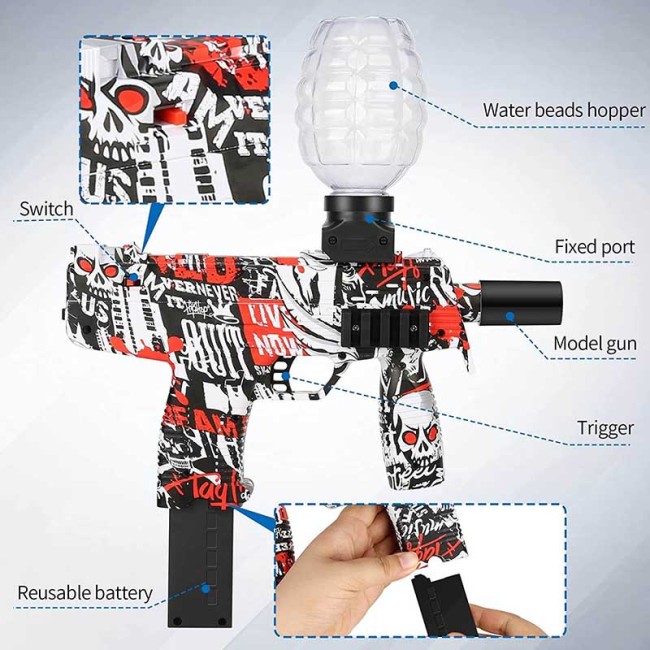 STD Hopper-Fed Electric Graffiti Splatter Gel Ball Orby Blaster