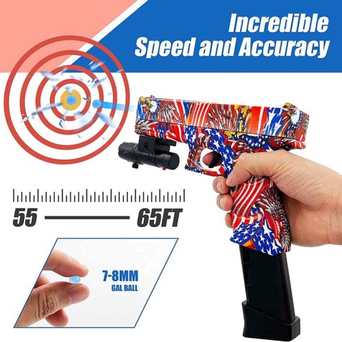 Electric Splatter Graffiti STD Glock Blowback Gel Ball Blaster