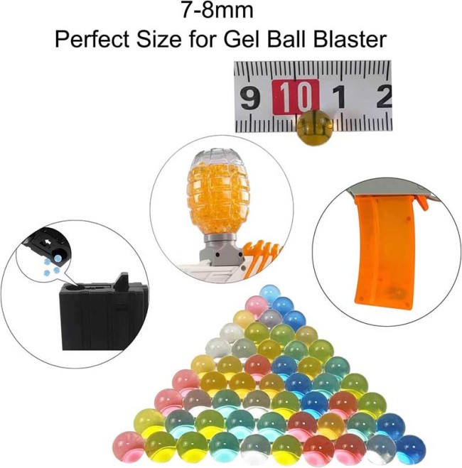 50000pcs Mix Color Gel Balls for Gelsoft 7-8mm