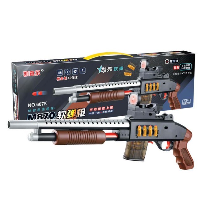 Mini M870 Shell Ejecting Soft Bullet Dart Blaster