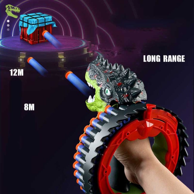 Dinosaur Electric Auto Toy Gun Wristband Rotating Dart Blaster