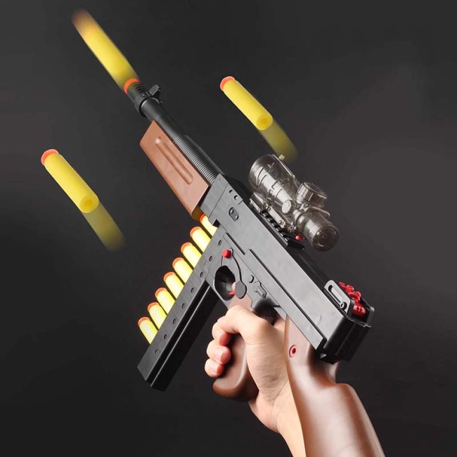 Thompson Manual Foam Dart Blaster Soft Bullet Toy Gun