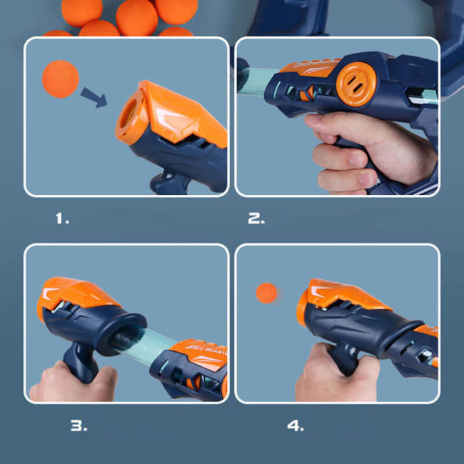 Aerodynamic Soft Bullet Gun Air Pressure Foam Ball Blaster