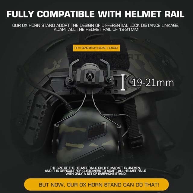 WST Fifth Generation Communication Tactical Headset for Helmet Guide Rail