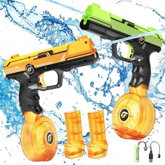 Electric Summer Toy Water Gun Rechargable Automatic Squirt Blaster