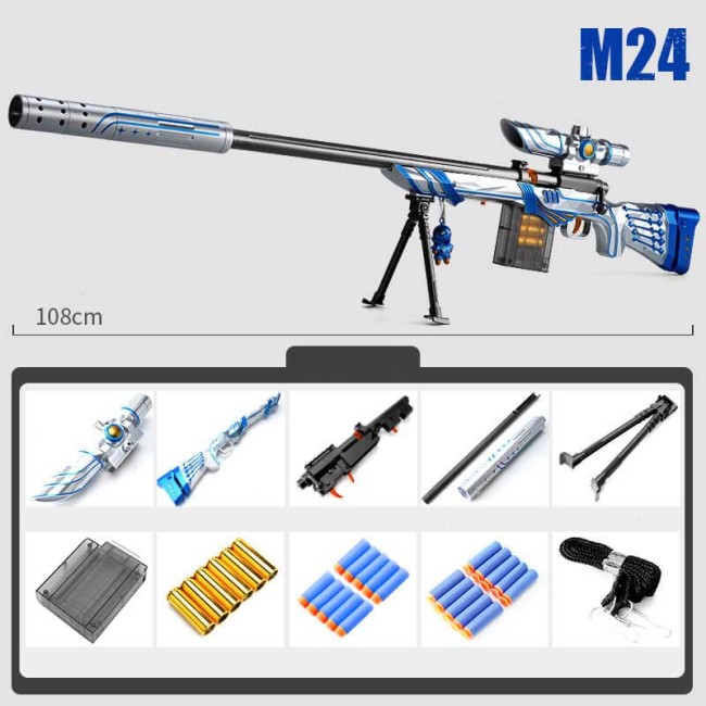 LC M24 Shell Ejection Sniper Foam Dart Blaster