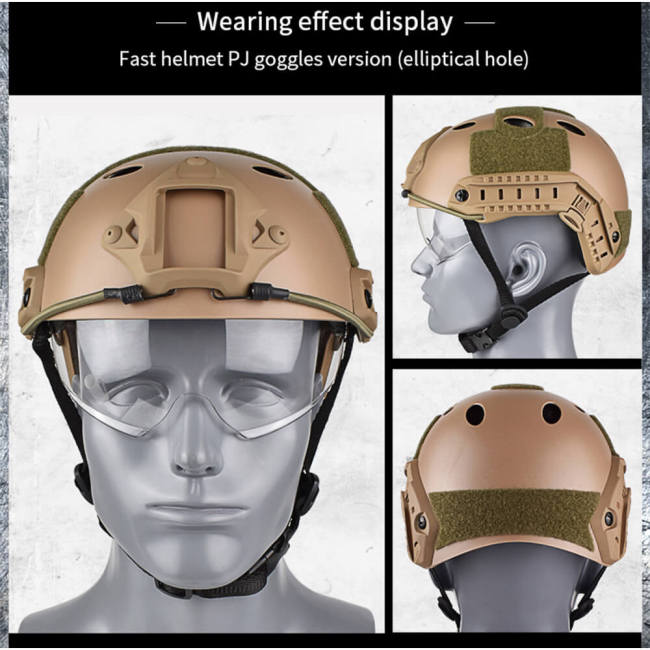 Tactical Airsoft FAST Helmet Goggles Field exercise drill tactical lightweight helmet Field Hunting Wargame Combat Helmet