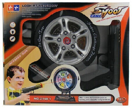 Laser Game Simulation Model Toy Gun Tire Target for Kids