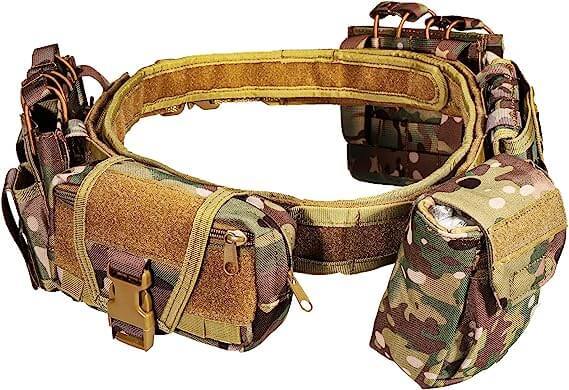 Tactical Duty Belt Law Enforcement Police Utility Belt With Pouches 7 in 1